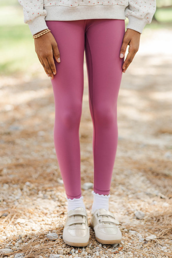 Girls: Find Your Balance Mauve Leggings