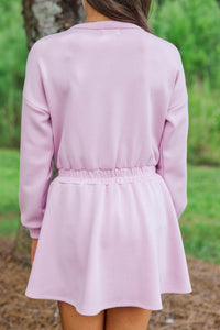 Girls: Made To Move Pink Sweatshirt Dress