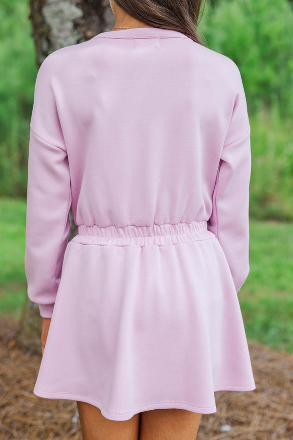 Girls: Made To Move Pink Sweatshirt Dress