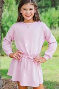 Girls: Made To Move Pink Sweatshirt Dress