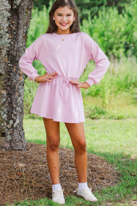 Girls: Made To Move Pink Sweatshirt Dress