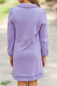 Girls: Always A Dream Lavender Bow Detail Dress