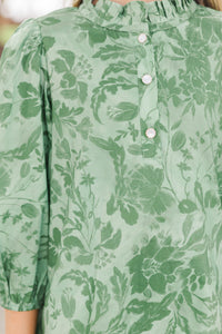 Girls: Story Worth Telling Green Floral Dress