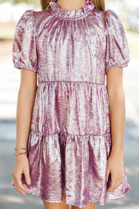 Girls: The Addison Pink Shimmer Dress