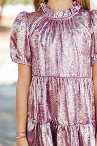 Girls: The Addison Pink Shimmer Dress