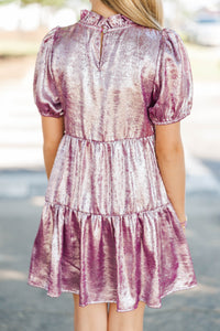 Girls: The Addison Pink Shimmer Dress
