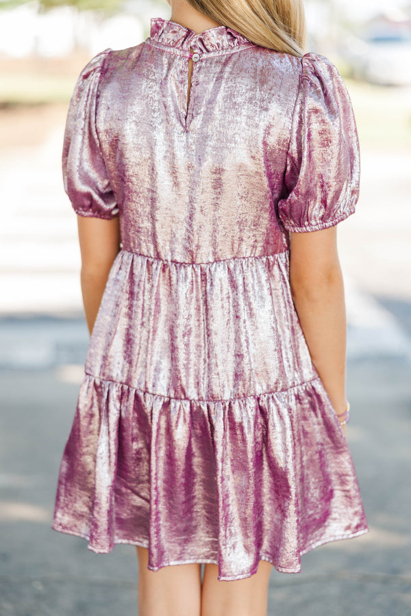 Girls: The Addison Pink Shimmer Dress