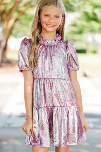 Girls: The Addison Pink Shimmer Dress