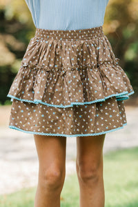 Girls: The Kayce Brown Ditsy Floral Skort