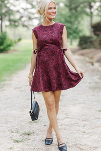 Worth Saving Burgundy Suede Dress