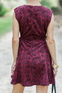 Worth Saving Burgundy Suede Dress