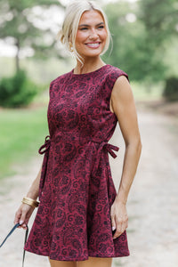 Worth Saving Burgundy Suede Dress