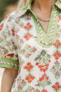 Better Every Day Cream Floral Blouse