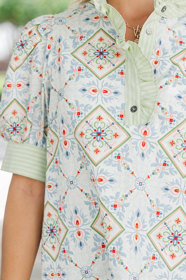 Endless Possibilities White Embroidered Blouse