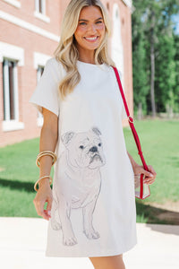 The Front Runner White Bulldog Dress