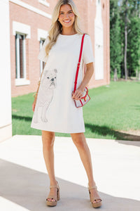 The Front Runner White Bulldog Dress