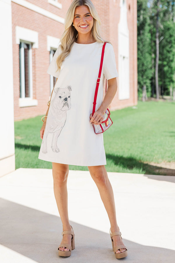 The Front Runner White Bulldog Dress