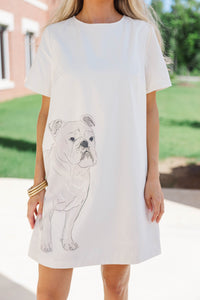The Front Runner White Bulldog Dress