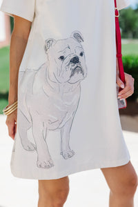 The Front Runner White Bulldog Dress