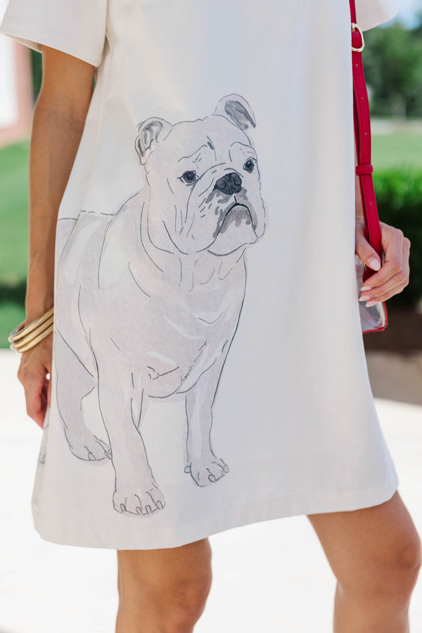 The Front Runner White Bulldog Dress