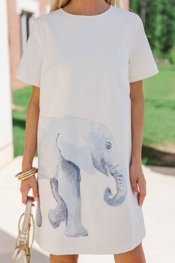 The Front Runner White Elephant Dress