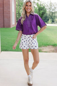 Daily Essential Purple Blouse
