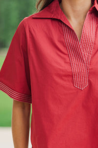 Daily Essential Burgundy Blouse