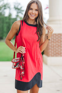 At The Edge Red Shift Dress
