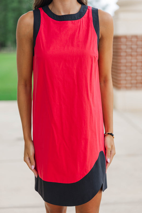 At The Edge Red Shift Dress