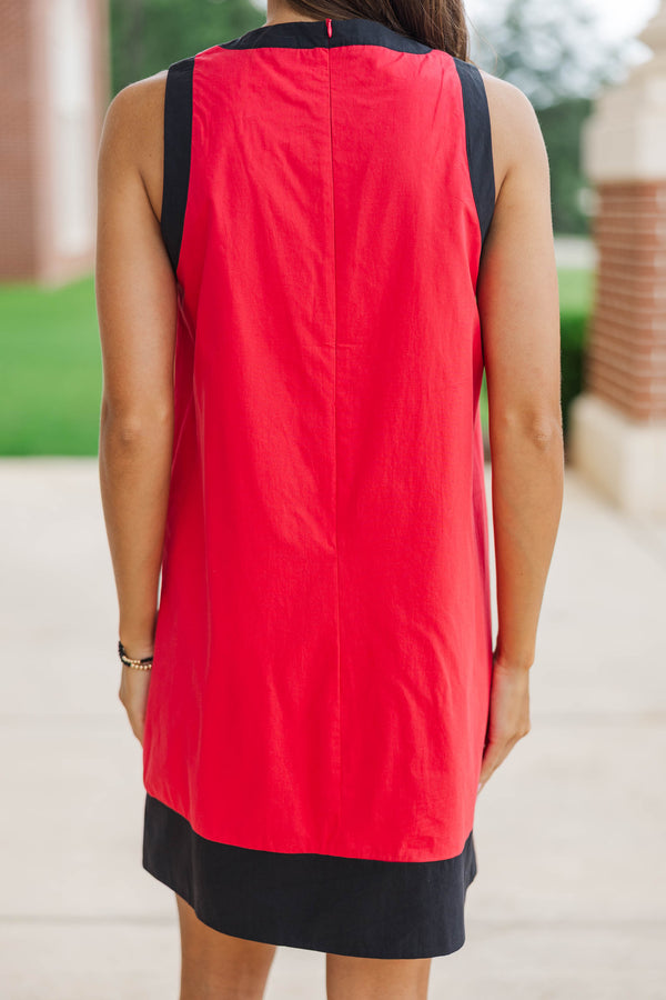 At The Edge Red Shift Dress