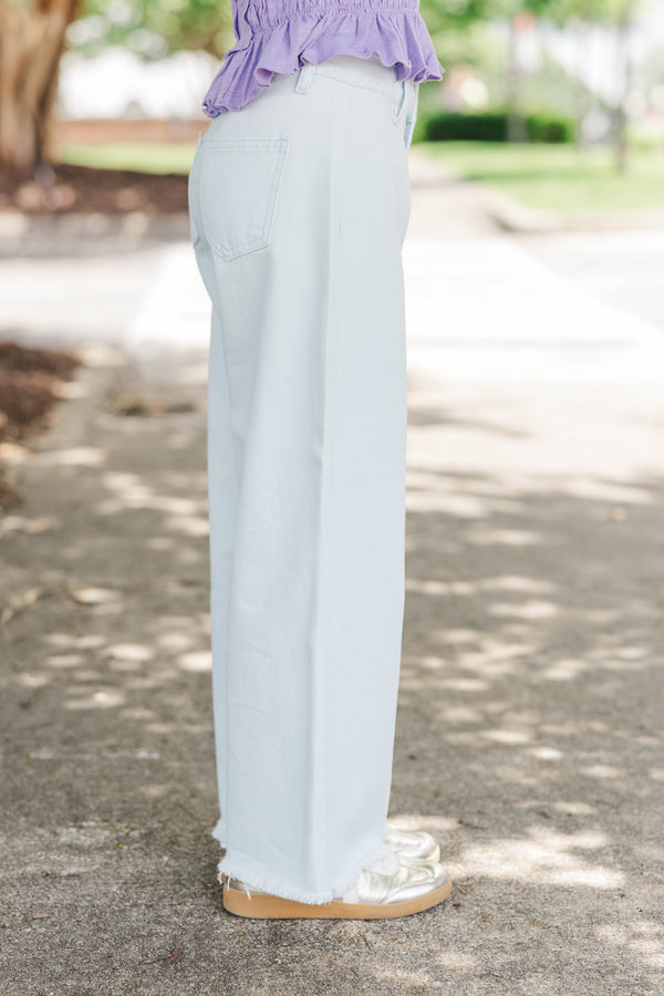 Girls: Your Pick Light Blue Wide Leg Jeans
