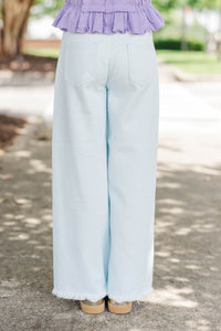 Girls: Your Pick Light Blue Wide Leg Jeans