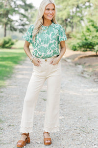Morning Mist Green Chintz Blouse
