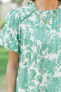 Morning Mist Green Chintz Blouse