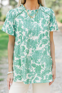 Morning Mist Green Chintz Blouse