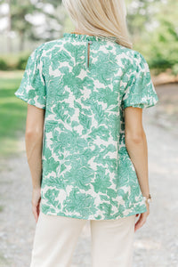 Morning Mist Green Chintz Blouse