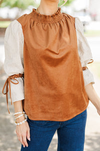 Long Story Short Cream Corduroy Blouse