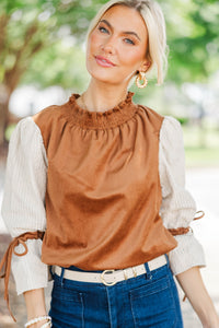 Long Story Short Cream Corduroy Blouse