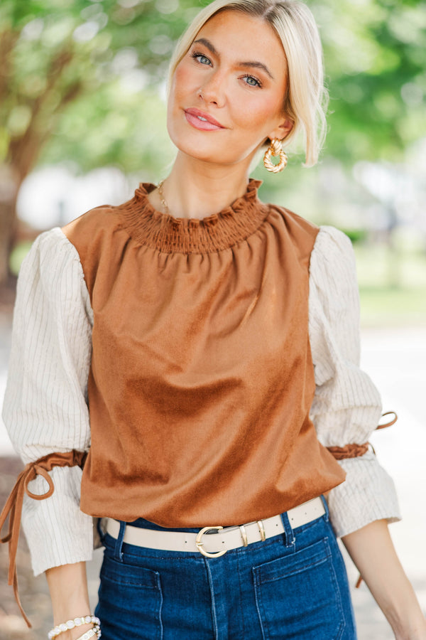 Long Story Short Cream Corduroy Blouse