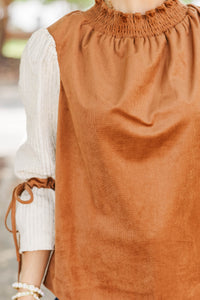 Long Story Short Cream Corduroy Blouse