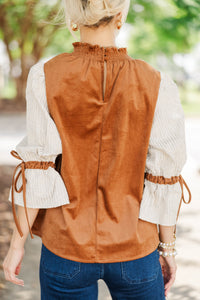 Long Story Short Cream Corduroy Blouse