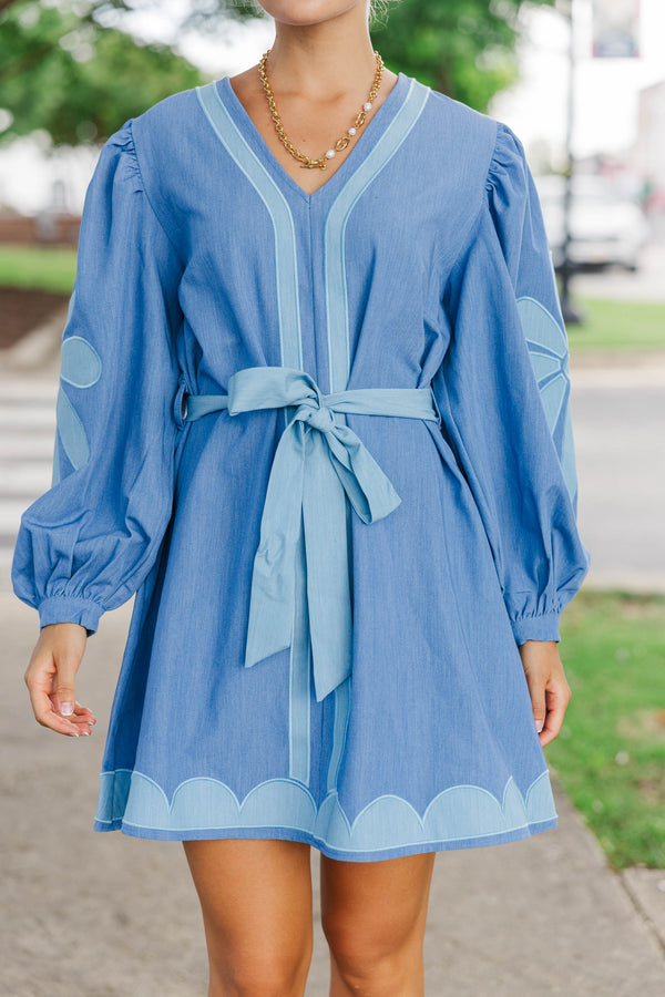 Most Collected Blue Embroidered Dress