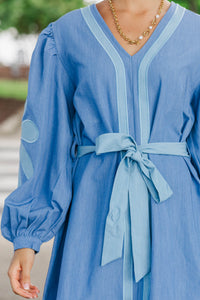Most Collected Blue Embroidered Dress