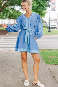 Most Collected Blue Embroidered Dress