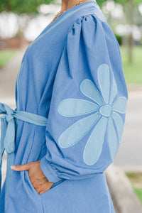 Most Collected Blue Embroidered Dress