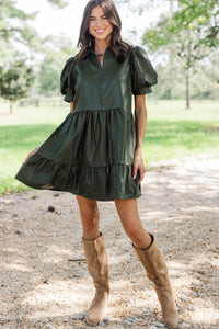 New Standard Olive Faux Leather Dress
