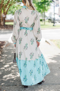 Kind Of Perfect Taupe Medallion Midi Dress
