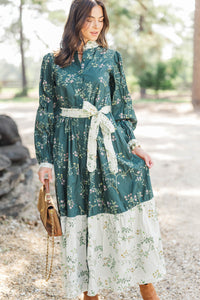 Kind Of Perfect Green Floral Midi Dress