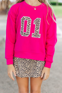 Girls: Love Story Fuchsia Leopard 01 Sweatshirt