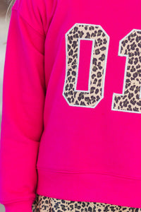 Girls: Love Story Fuchsia Leopard 01 Sweatshirt